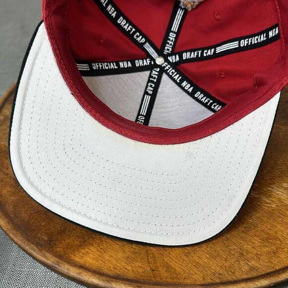 Adidas NBA Hat Miami Heat Snapback Baseball Cap Red Black Wool Blend Embroidered - Picture 8 of 13